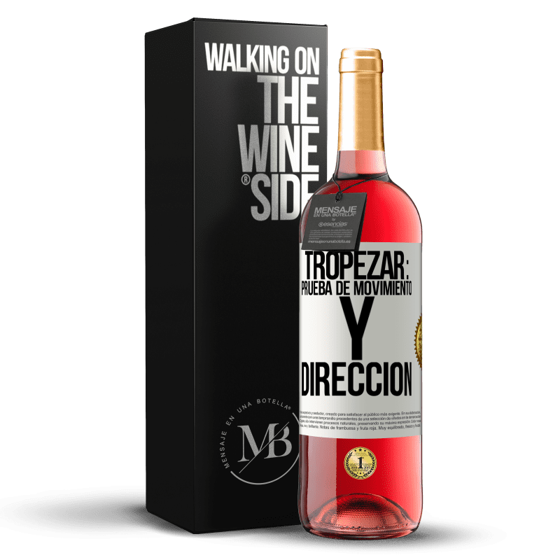 29,95 € Envío gratis | Vino Rosado Edición ROSÉ Tropezar: prueba de movimiento y dirección Etiqueta Blanca. Etiqueta personalizable Vino joven Cosecha 2023 Tempranillo