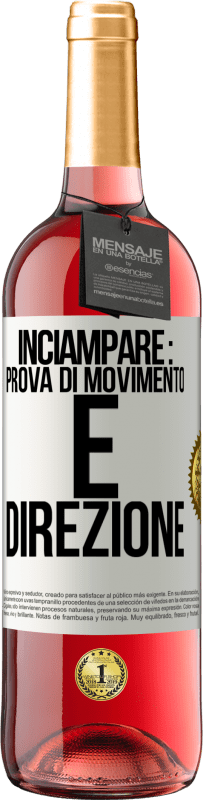 29,95 € | Vino rosato Edizione ROSÉ Inciampare: prova di movimento e direzione Etichetta Bianca. Etichetta personalizzabile Vino giovane Raccogliere 2024 Tempranillo