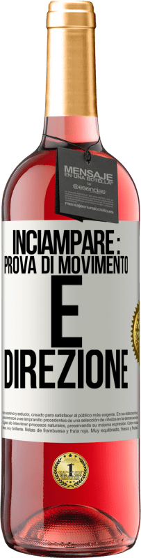 29,95 € | Vino rosato Edizione ROSÉ Inciampare: prova di movimento e direzione Etichetta Bianca. Etichetta personalizzabile Vino giovane Raccogliere 2025 Tempranillo