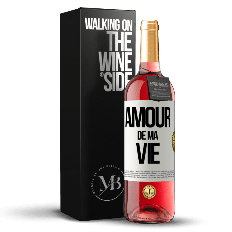 29,95 € Envoi gratuit | Vin rosé Édition ROSÉ Amour de ma vie Étiquette Blanche. Étiquette personnalisable Vin jeune Récolte 2023 Tempranillo