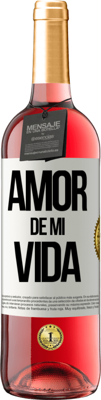 29,95 € | Vino Rosado Edición ROSÉ Amor de mi vida Etiqueta Blanca. Etiqueta personalizable Vino joven Cosecha 2023 Tempranillo