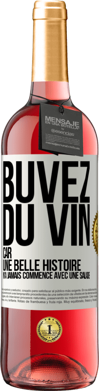 29,95 € Envoi gratuit | Vin rosé Édition ROSÉ Buvez du vin, car une belle histoire n'a jamais commencé avec une salade Étiquette Blanche. Étiquette personnalisable Vin jeune Récolte 2025 Tempranillo