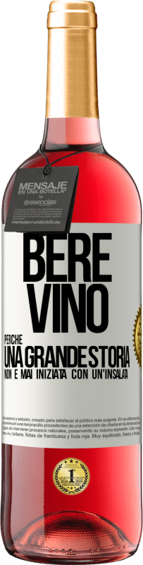 29,95 € Spedizione Gratuita | Vino rosato Edizione ROSÉ Bere vino, perché una grande storia non è mai iniziata con un'insalata Etichetta Bianca. Etichetta personalizzabile Vino giovane Raccogliere 2025 Tempranillo