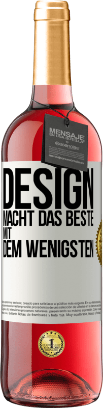 Kostenloser Versand | Roséwein ROSÉ Ausgabe Design macht das Beste mit dem Wenigsten Weißes Etikett. Anpassbares Etikett Junger Wein Ernte 2023 Tempranillo