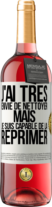 29,95 € Envoi gratuit | Vin rosé Édition ROSÉ J'ai très envie de nettoyer mais je suis capable de la réprimer Étiquette Blanche. Étiquette personnalisable Vin jeune Récolte 2025 Tempranillo