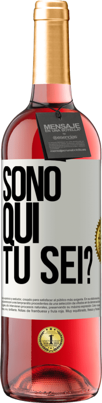 29,95 € Spedizione Gratuita | Vino rosato Edizione ROSÉ Sono qui. Tu sei? Etichetta Bianca. Etichetta personalizzabile Vino giovane Raccogliere 2023 Tempranillo