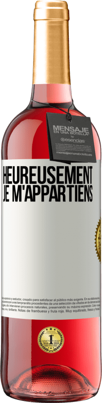 29,95 € Envoi gratuit | Vin rosé Édition ROSÉ Heureusement, je m'appartiens Étiquette Blanche. Étiquette personnalisable Vin jeune Récolte 2023 Tempranillo