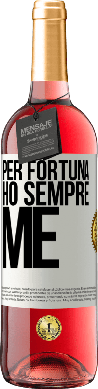 Spedizione Gratuita | Vino rosato Edizione ROSÉ Per fortuna ho sempre me Etichetta Bianca. Etichetta personalizzabile Vino giovane Raccogliere 2023 Tempranillo