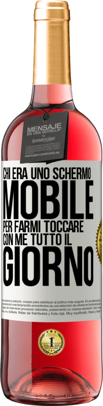 29,95 € Spedizione Gratuita | Vino rosato Edizione ROSÉ Chi era uno schermo mobile per farmi toccare con me tutto il giorno Etichetta Bianca. Etichetta personalizzabile Vino giovane Raccogliere 2025 Tempranillo