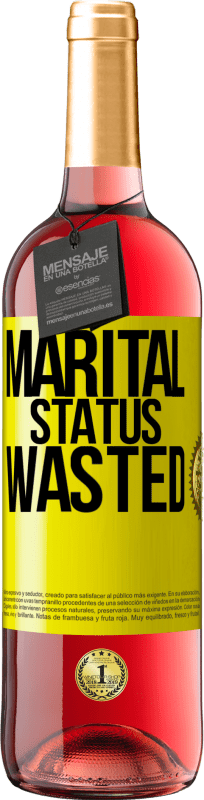 24,95 € Free Shipping | Rosé Wine ROSÉ Edition Marital status: wasted Yellow Label. Customizable label Young wine Harvest 2021 Tempranillo