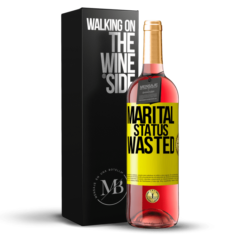 29,95 € Free Shipping | Rosé Wine ROSÉ Edition Marital status: wasted Yellow Label. Customizable label Young wine Harvest 2022 Tempranillo