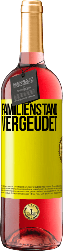 29,95 € | Roséwein ROSÉ Ausgabe Familienstand: vergeudet Gelbes Etikett. Anpassbares Etikett Junger Wein Ernte 2025 Tempranillo
