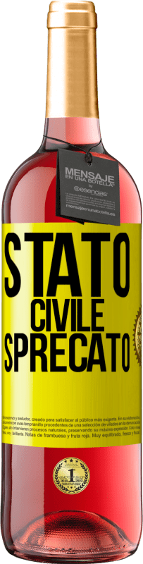 29,95 € | Vino rosato Edizione ROSÉ Stato civile: sprecato Etichetta Gialla. Etichetta personalizzabile Vino giovane Raccogliere 2023 Tempranillo
