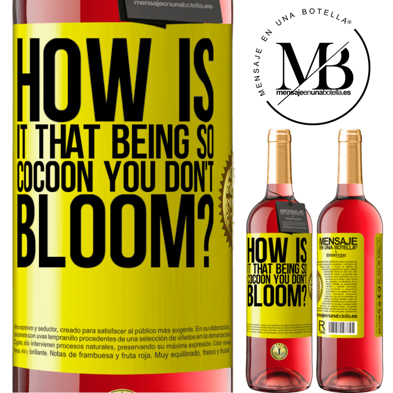 29,95 € Free Shipping | Rosé Wine ROSÉ Edition how is it that being so cocoon you don't bloom? Yellow Label. Customizable label Young wine Harvest 2024 Tempranillo