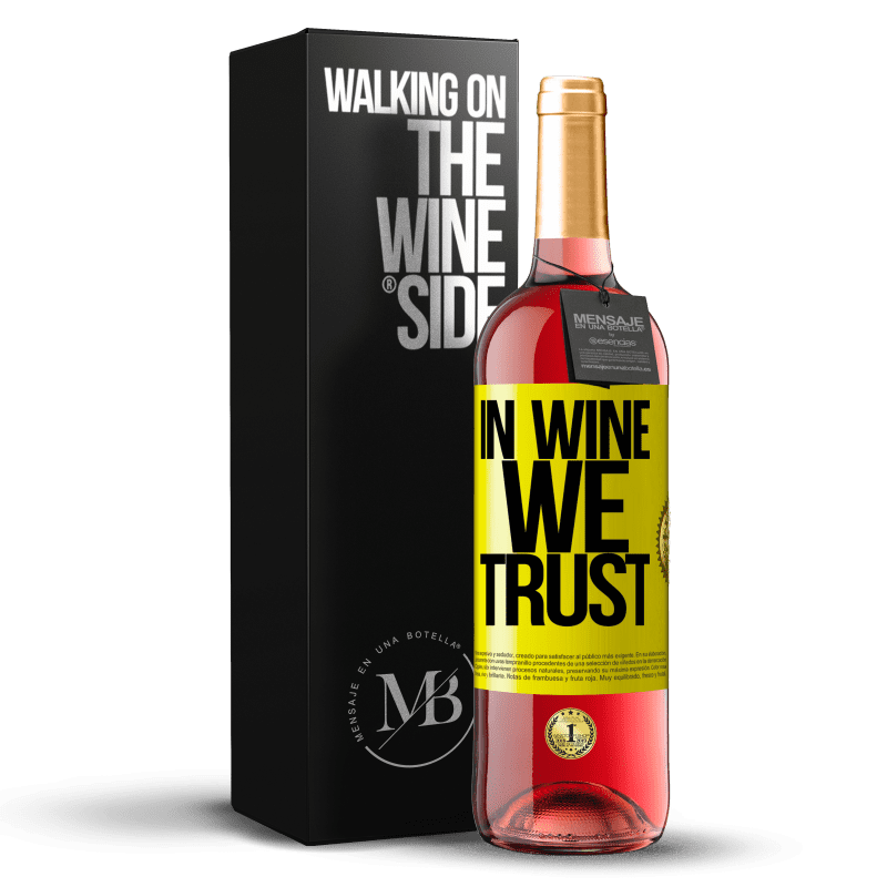 29,95 € Free Shipping | Rosé Wine ROSÉ Edition in wine we trust Yellow Label. Customizable label Young wine Harvest 2023 Tempranillo