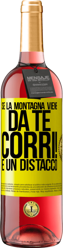 29,95 € Spedizione Gratuita | Vino rosato Edizione ROSÉ Se la montagna viene da te ... Corri! È un distacco Etichetta Gialla. Etichetta personalizzabile Vino giovane Raccogliere 2025 Tempranillo