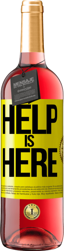 29,95 € Free Shipping | Rosé Wine ROSÉ Edition Help is Here Yellow Label. Customizable label Young wine Harvest 2022 Tempranillo