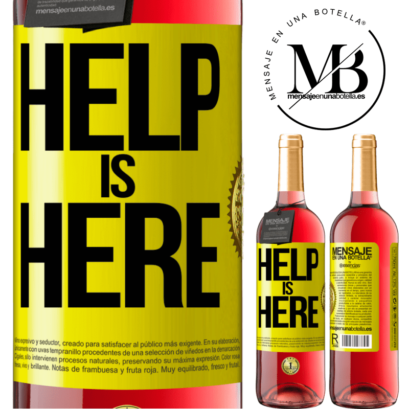 29,95 € Free Shipping | Rosé Wine ROSÉ Edition Help is Here Yellow Label. Customizable label Young wine Harvest 2024 Tempranillo