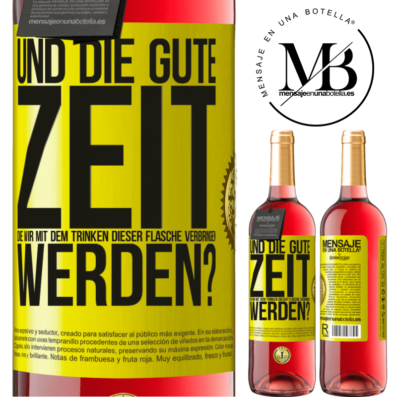 29,95 € Kostenloser Versand | Roséwein ROSÉ Ausgabe Und der schöne Moment, den wir mit dem Trinken dieser Flasche verbringen werden? Gelbes Etikett. Anpassbares Etikett Junger Wein Ernte 2024 Tempranillo