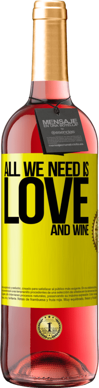 29,95 € | 桃红葡萄酒 ROSÉ版 All we need is love and wine 黄色标签. 可自定义的标签 青年酒 收成 2025 Tempranillo