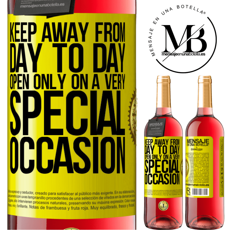 29,95 € Free Shipping | Rosé Wine ROSÉ Edition Keep away from day to day. Open only on a very special occasion Yellow Label. Customizable label Young wine Harvest 2024 Tempranillo