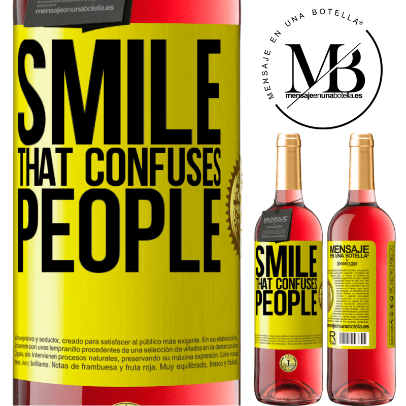 29,95 € Free Shipping | Rosé Wine ROSÉ Edition Smile, that confuses people Yellow Label. Customizable label Young wine Harvest 2021 Tempranillo