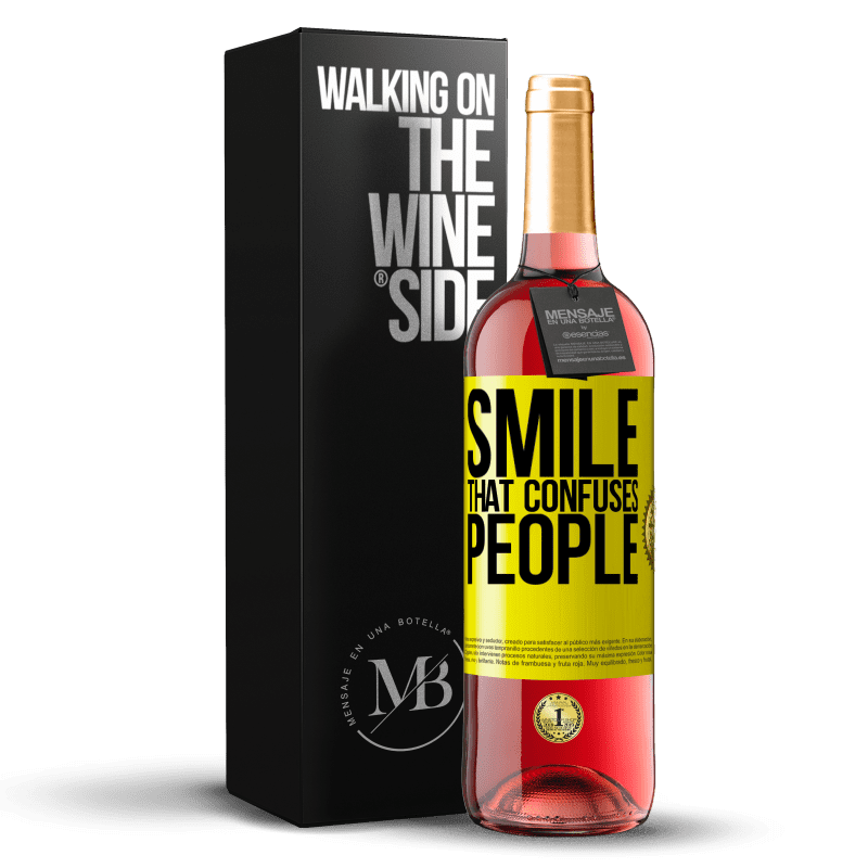 29,95 € Free Shipping | Rosé Wine ROSÉ Edition Smile, that confuses people Yellow Label. Customizable label Young wine Harvest 2024 Tempranillo