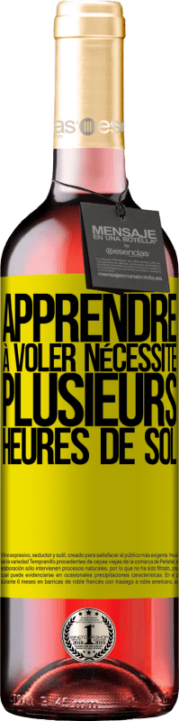 29,95 € Envoi gratuit | Vin rosé Édition ROSÉ Apprendre à voler nécessite plusieurs heures de sol Étiquette Jaune. Étiquette personnalisable Vin jeune Récolte 2025 Tempranillo