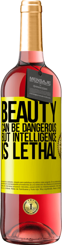 29,95 € | Rosé Wine ROSÉ Edition Beauty can be dangerous, but intelligence is lethal Yellow Label. Customizable label Young wine Harvest 2024 Tempranillo