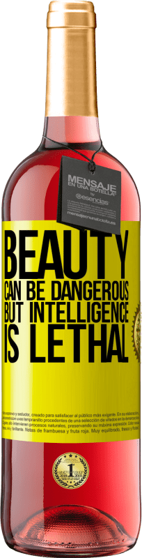 29,95 € | Rosé Wine ROSÉ Edition Beauty can be dangerous, but intelligence is lethal Yellow Label. Customizable label Young wine Harvest 2025 Tempranillo