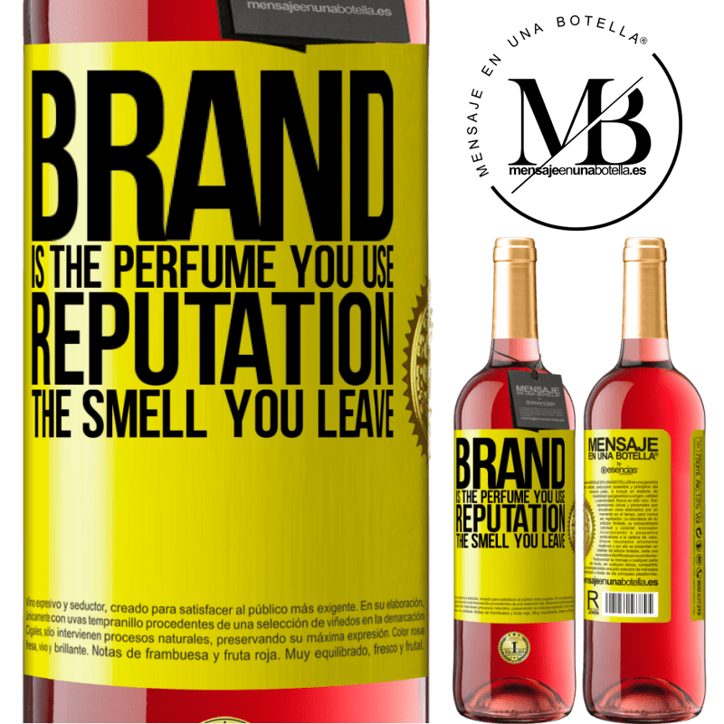 29,95 € Free Shipping | Rosé Wine ROSÉ Edition Brand is the perfume you use. Reputation, the smell you leave Yellow Label. Customizable label Young wine Harvest 2025 Tempranillo