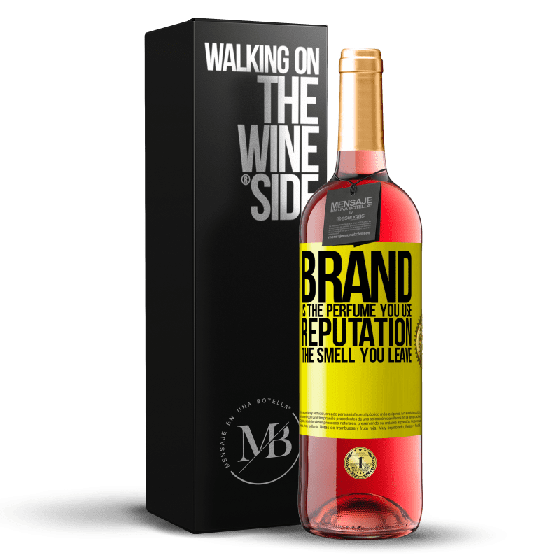 29,95 € Free Shipping | Rosé Wine ROSÉ Edition Brand is the perfume you use. Reputation, the smell you leave Yellow Label. Customizable label Young wine Harvest 2023 Tempranillo