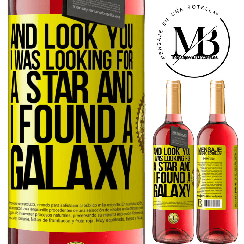 29,95 € Free Shipping | Rosé Wine ROSÉ Edition And look you, I was looking for a star and I found a galaxy Yellow Label. Customizable label Young wine Harvest 2021 Tempranillo