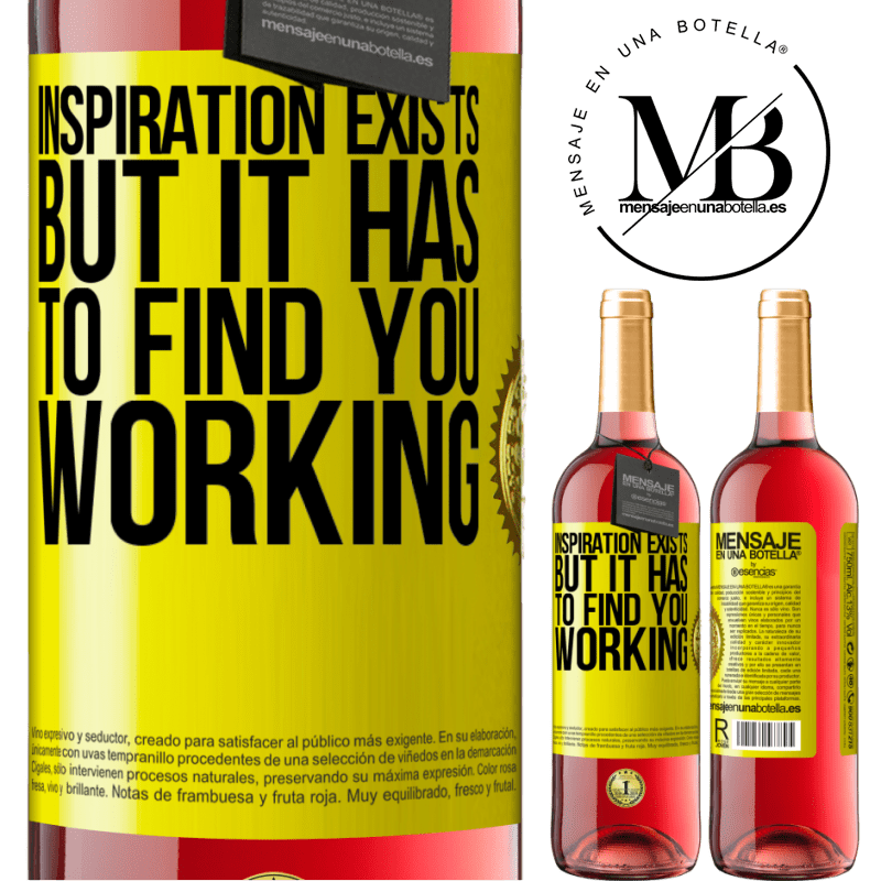 29,95 € Free Shipping | Rosé Wine ROSÉ Edition Inspiration exists, but it has to find you working Yellow Label. Customizable label Young wine Harvest 2021 Tempranillo