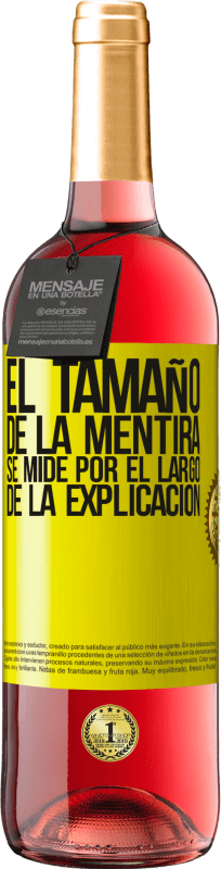 «El tamaño de la mentira se mide por el largo de la explicación» Edición ROSÉ