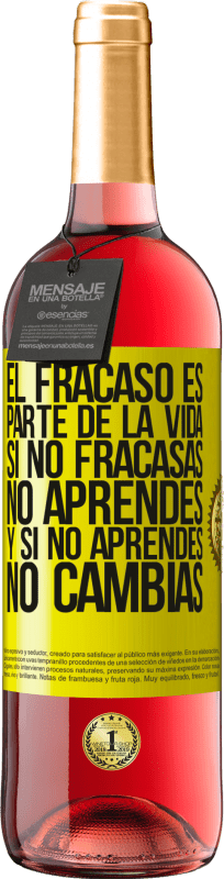 «El fracaso es parte de la vida. Si no fracasas, no aprendes, y si no aprendes, no cambias» Edición ROSÉ