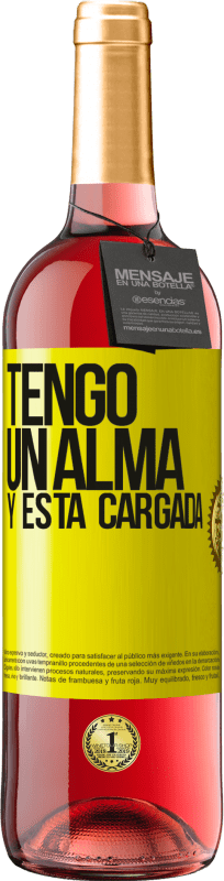 29,95 € Kostenloser Versand | Roséwein ROSÉ Ausgabe Tengo un alma y está cargada Gelbes Etikett. Anpassbares Etikett Junger Wein Ernte 2025 Tempranillo