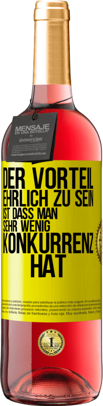 29,95 € Kostenloser Versand | Roséwein ROSÉ Ausgabe Der Vorteil, ehrlich zu sein, ist dass man sehr wenig Konkurrenz hat Gelbes Etikett. Anpassbares Etikett Junger Wein Ernte 2025 Tempranillo