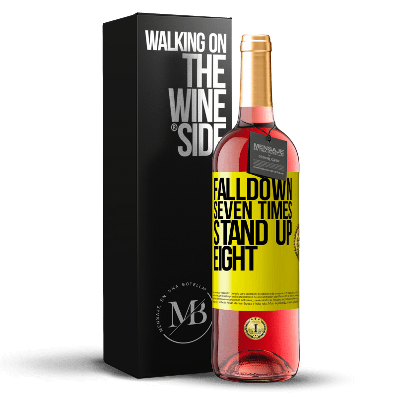 29,95 € Free Shipping | Rosé Wine ROSÉ Edition Falldown seven times. Stand up eight Yellow Label. Customizable label Young wine Harvest 2023 Tempranillo