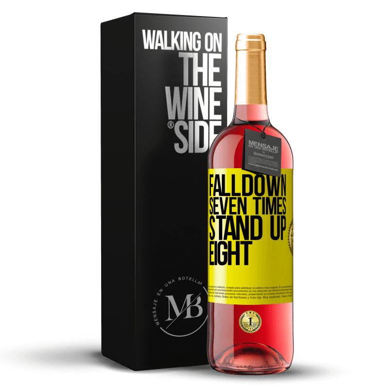 29,95 € Free Shipping | Rosé Wine ROSÉ Edition Falldown seven times. Stand up eight Yellow Label. Customizable label Young wine Harvest 2025 Tempranillo