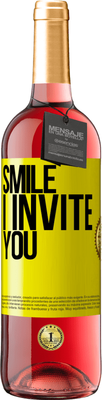29,95 € | Rosé Wine ROSÉ Edition Smile I invite you Yellow Label. Customizable label Young wine Harvest 2025 Tempranillo