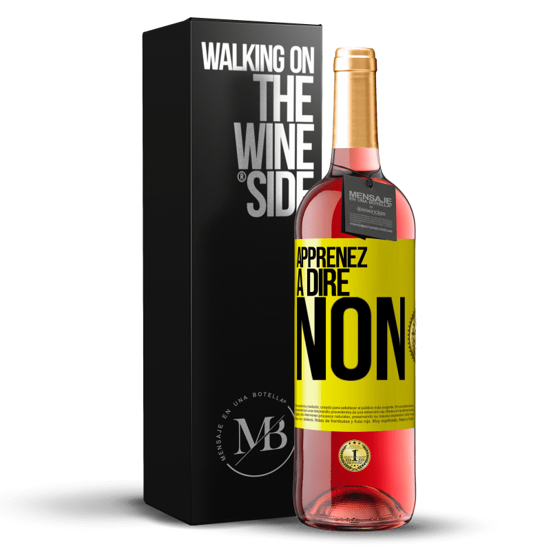 29,95 € Envoi gratuit | Vin rosé Édition ROSÉ Apprenez à dire non Étiquette Jaune. Étiquette personnalisable Vin jeune Récolte 2024 Tempranillo