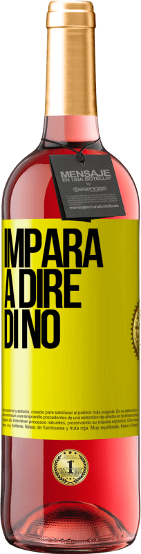 29,95 € Spedizione Gratuita | Vino rosato Edizione ROSÉ Impara a dire di no Etichetta Gialla. Etichetta personalizzabile Vino giovane Raccogliere 2025 Tempranillo