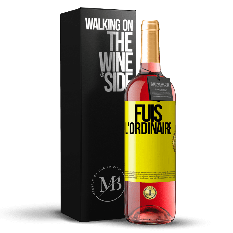 29,95 € Envoi gratuit | Vin rosé Édition ROSÉ Fuis l'ordinaire Étiquette Jaune. Étiquette personnalisable Vin jeune Récolte 2024 Tempranillo