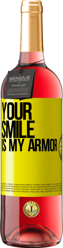 29,95 € | Rosé Wine ROSÉ Edition Your smile is my armor Yellow Label. Customizable label Young wine Harvest 2022 Tempranillo