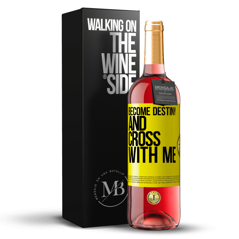 29,95 € Free Shipping | Rosé Wine ROSÉ Edition Become destiny and cross with me Yellow Label. Customizable label Young wine Harvest 2023 Tempranillo