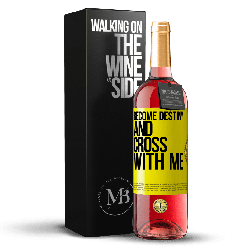 29,95 € Free Shipping | Rosé Wine ROSÉ Edition Become destiny and cross with me Yellow Label. Customizable label Young wine Harvest 2025 Tempranillo