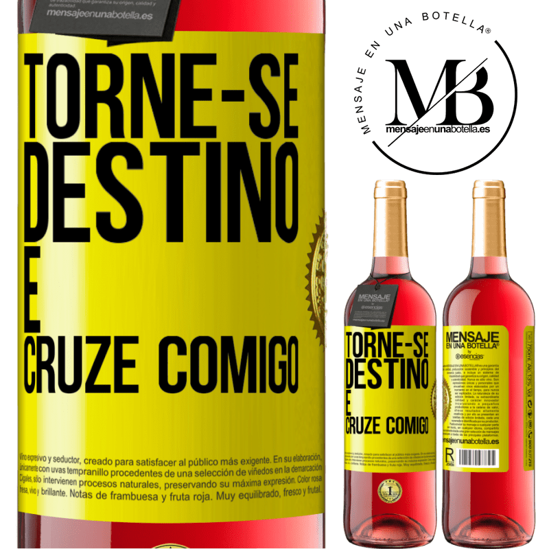 29,95 € Envio grátis | Vinho rosé Edição ROSÉ Torne-se destino e cruze comigo Etiqueta Amarela. Etiqueta personalizável Vinho jovem Colheita 2024 Tempranillo