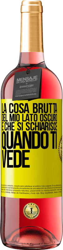 29,95 € | Vino rosato Edizione ROSÉ La cosa brutta del mio lato oscuro è che si schiarisce quando ti vede Etichetta Gialla. Etichetta personalizzabile Vino giovane Raccogliere 2024 Tempranillo