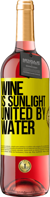 29,95 € Free Shipping | Rosé Wine ROSÉ Edition Wine is sunlight, united by water Yellow Label. Customizable label Young wine Harvest 2025 Tempranillo